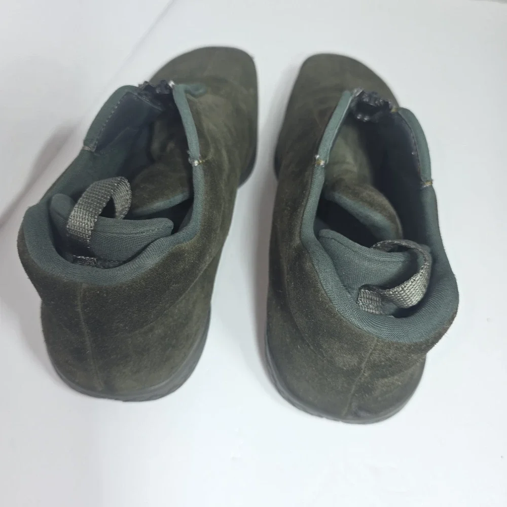 Vintage Prada Rare Olive Suede Front Zip High Top Sneakers Mens Sz US 9 Box